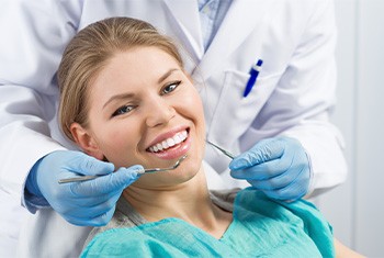 patient getting dental checkup